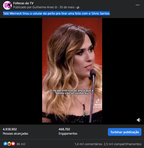 Fofocas da TV   Tatá Werneck